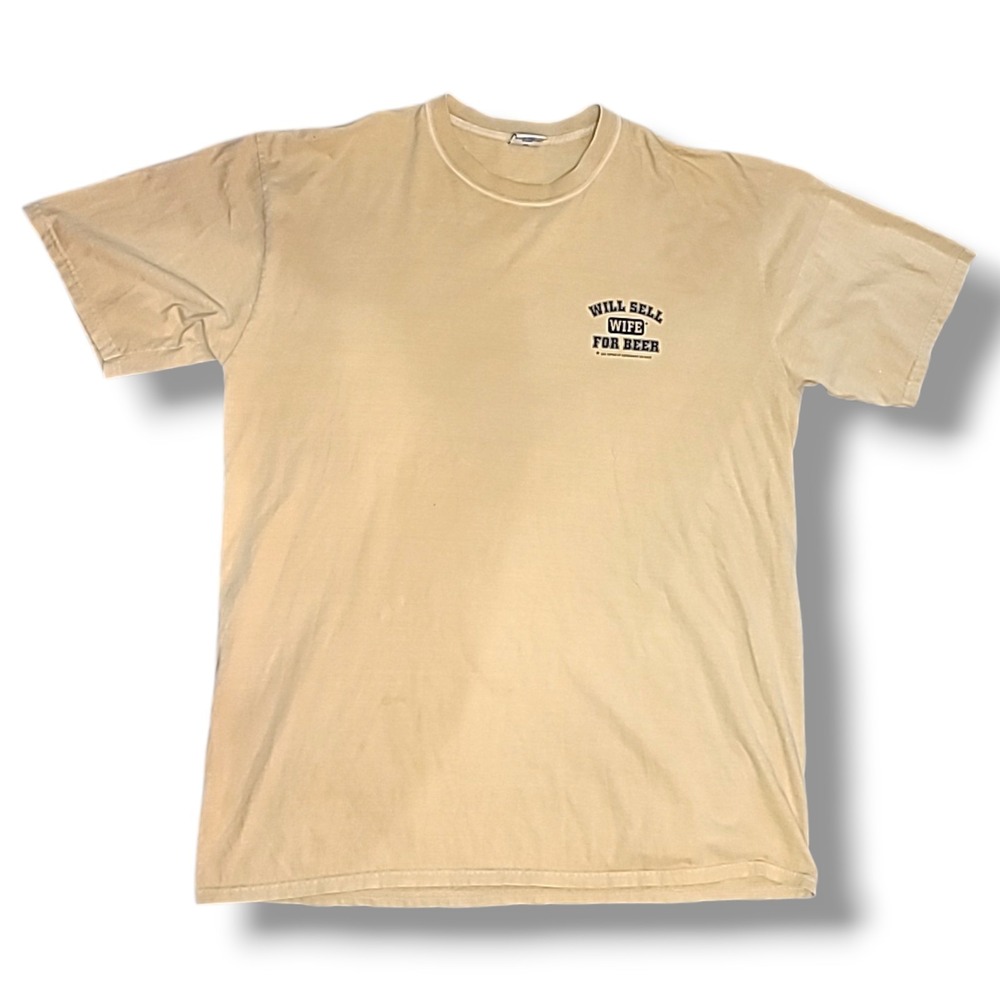 Vintage Crazy Shirts Hawaii Beer Dyed Will Sell Wife for Beer T-Shirt Mens XXL